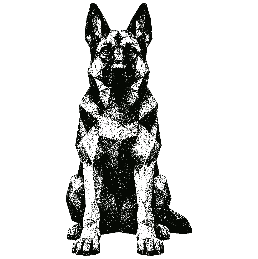 The war dog as issued, printed in one ink
